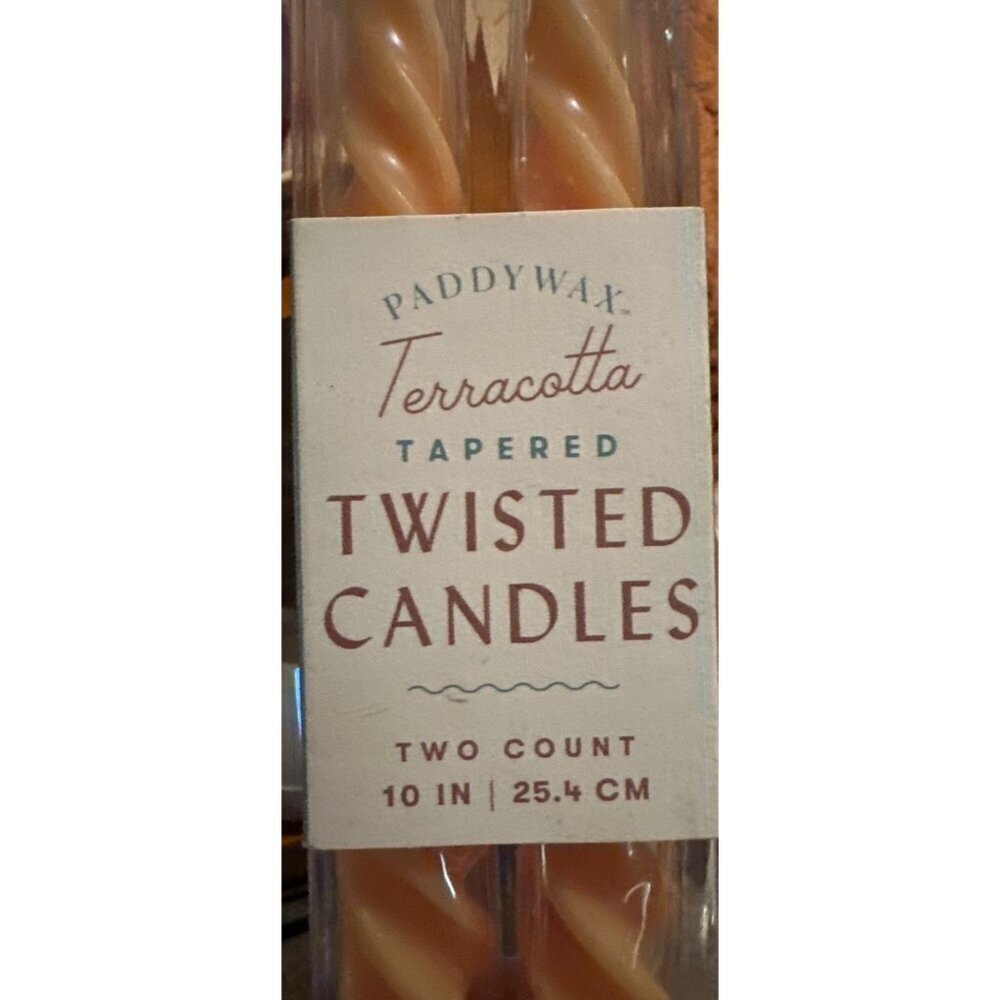 Paddywax Terracotta Tapered Twisted Candles 10" - Picture 2 of 5